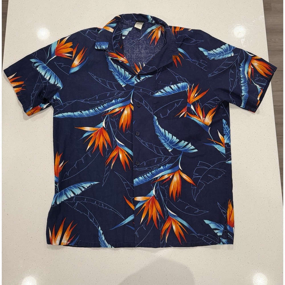 Jantzen Hawaiian Shirt Floral Men's Size Large USA‎ Made